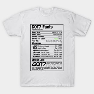 GOT7 Nutritional Facts T-Shirt